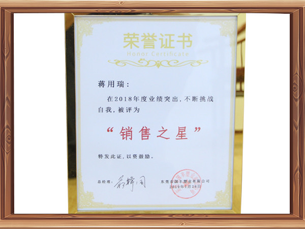 國豐個人榮譽(yù)